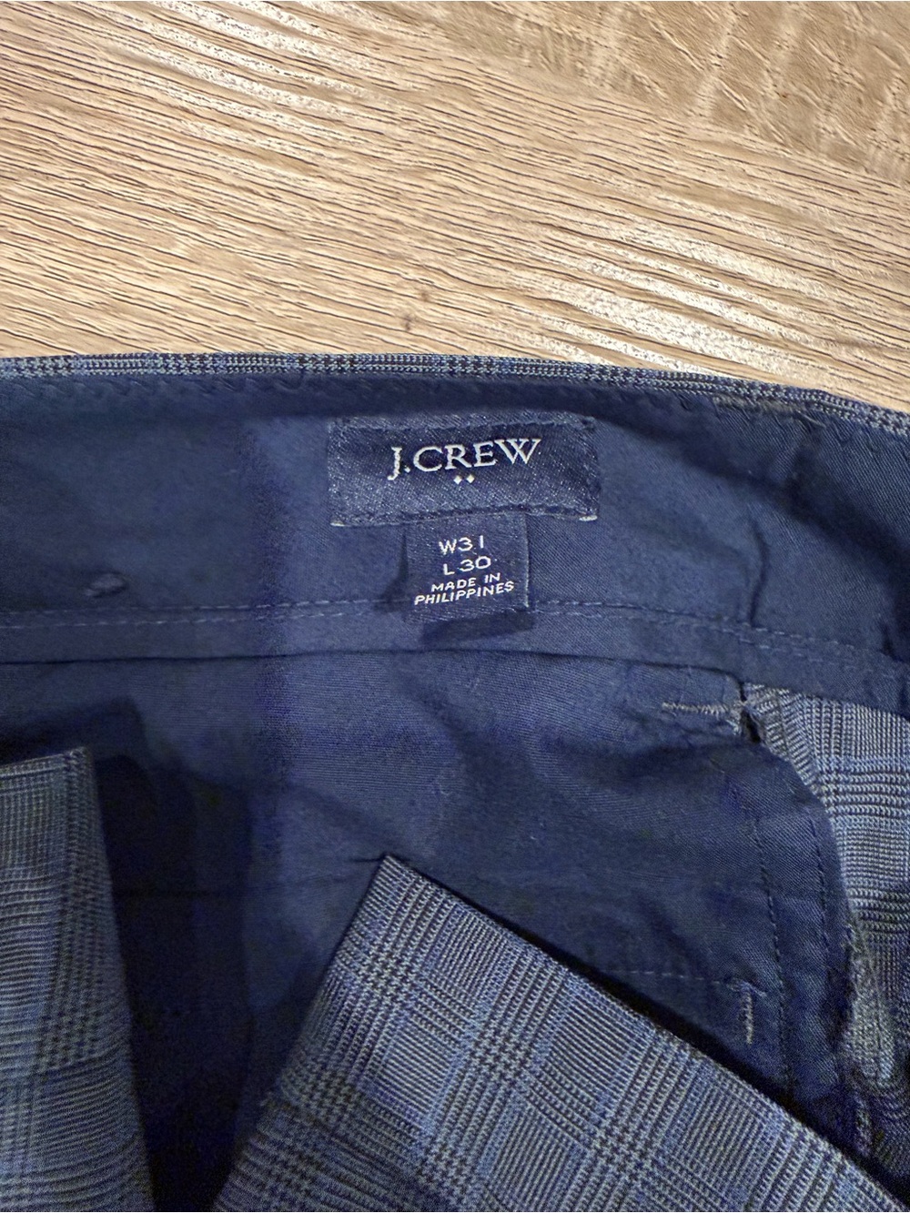 Thompson Navy Plaid Dress Pants